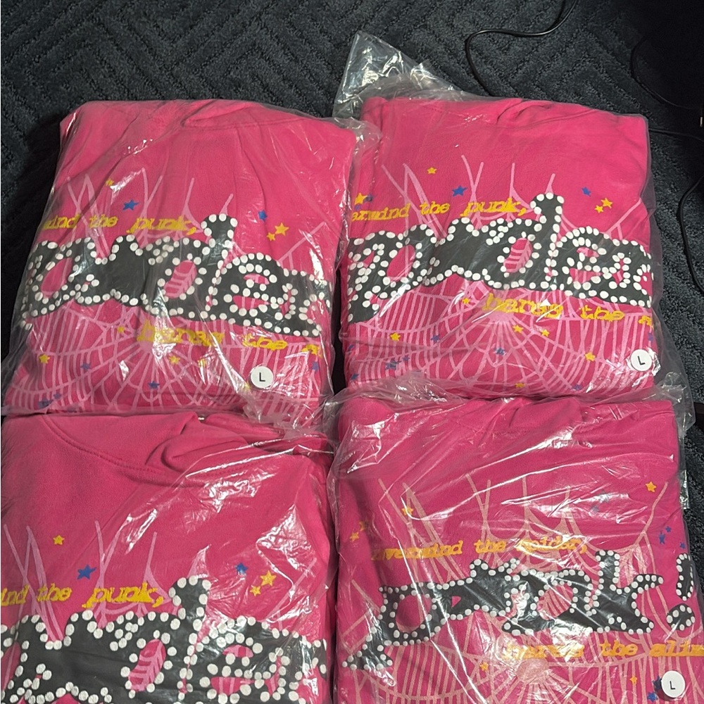 Sp5der hoodies size small and large